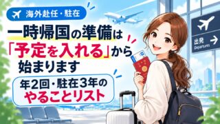 一時帰国の準備は「予定を入れる」から始まります｜年2回・駐在3年のやることリスト
