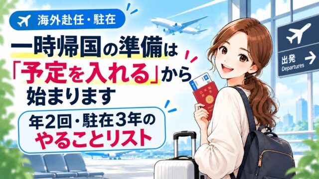 一時帰国の準備は「予定を入れる」から始まります｜年2回・駐在3年のやることリスト