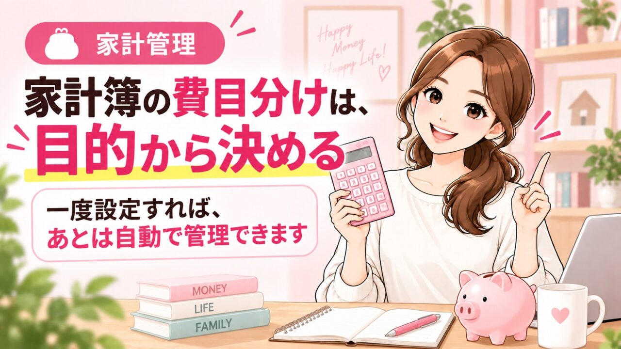 家計簿の費目分けは、目的から決める｜一度設定すれば、あとは自動で管理できます