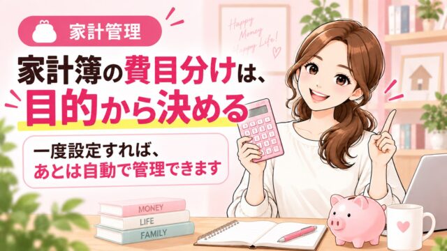 家計簿の費目分けは、目的から決める｜一度設定すれば、あとは自動で管理できます