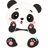パンダ（びっくり）